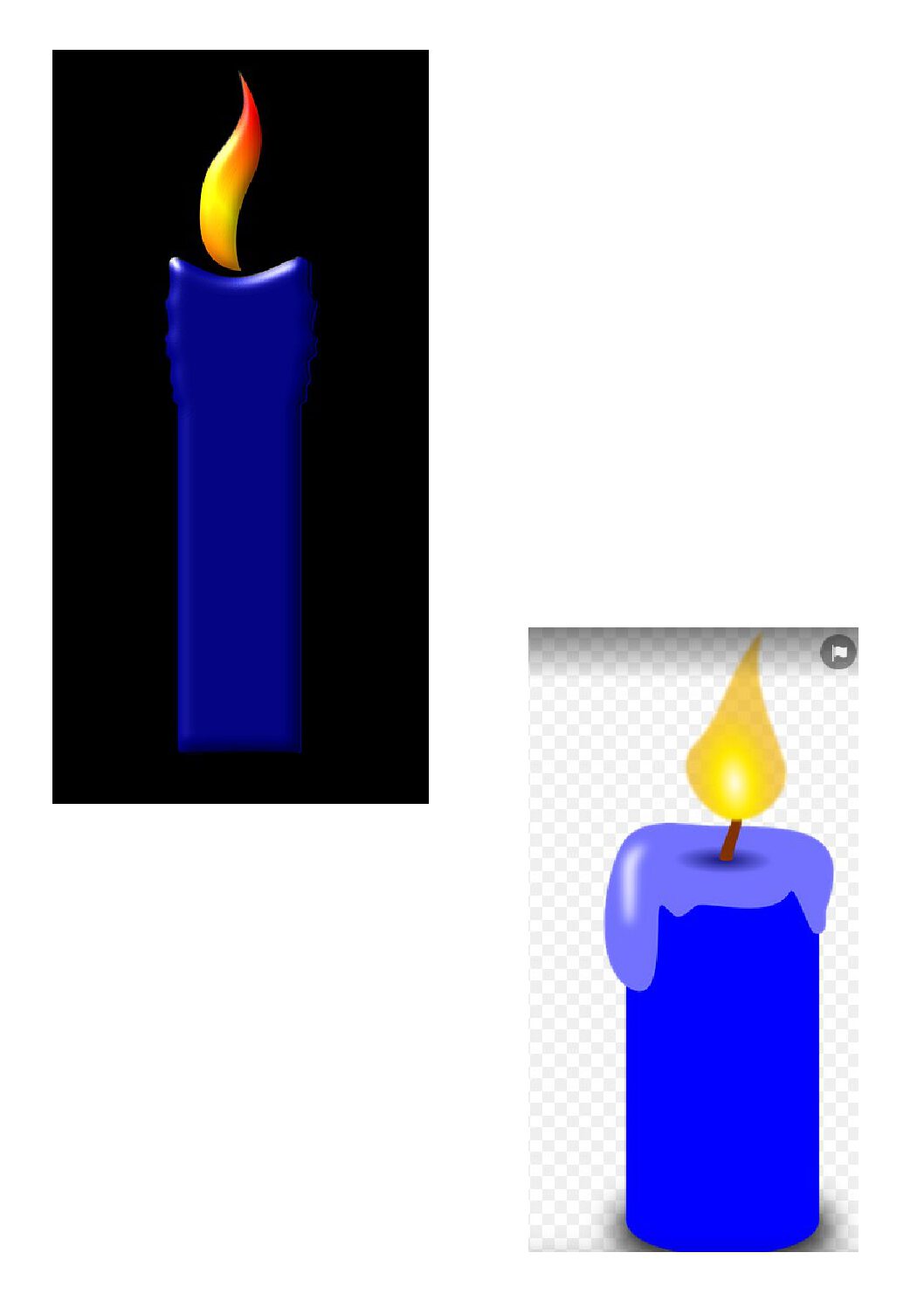 Blaue Kerze